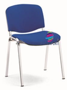 Cadeira 4 Pés Fixa Visitante Pele Sintetica / Tecido ESTRUTURA CROMADA