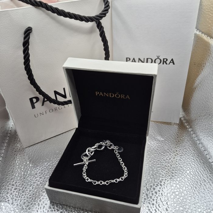 Pulseira Pandora Knotted Heart T-Bar 19 cm