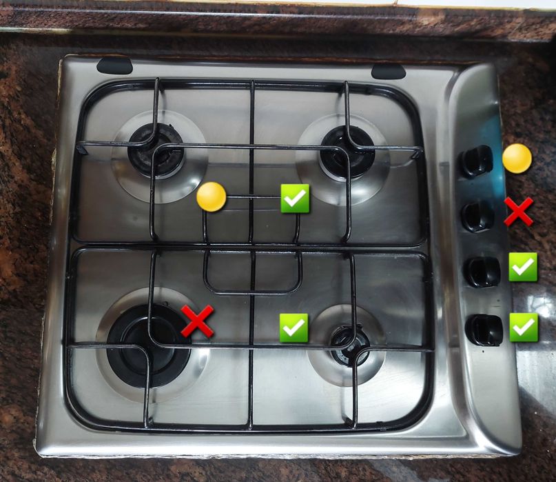 Placa a gás Indesit PIM 640S (IX)