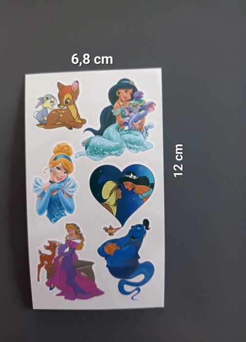 Tatuaże dziecięce Ariel Pinokio Pluto bajki DISNEY 5 arkuszy!