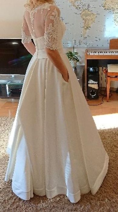 Suknia ślubna mikado S/M