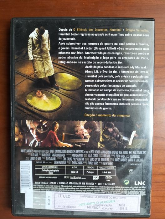 DVD Hannibal A origem do Mal