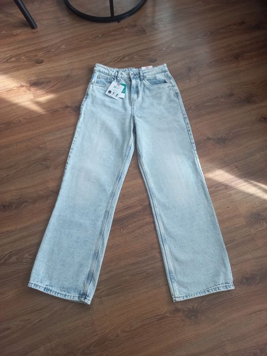 Jeansy wide leg r.S nowe