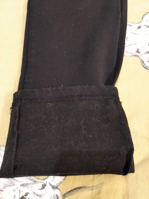 Утеплені, чорні, стрейчові легінси/джинси фірми Rose Mary, р.44-S