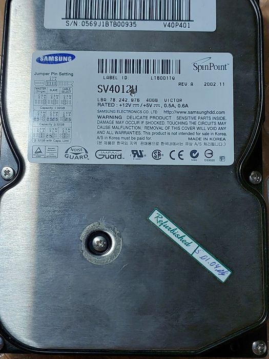 Samsung jumper pin setting SV4012H