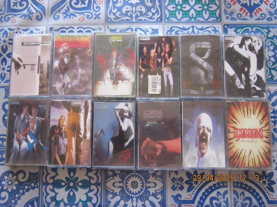 аудіокасети с записом гуртів Rammstein,Accept,Scorpions,UDO