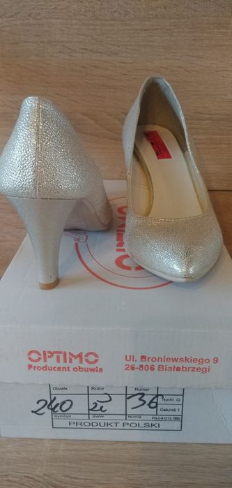 Złote szpilki .rozmiar. 36