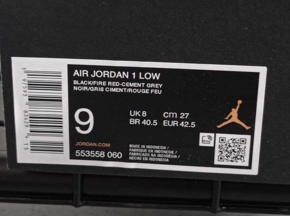 Buty sneakersy Air Jordan 1 LOW 42,5 27cm jak Nowe