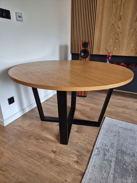 Stół okrągły lity dąb 130cm/210cm