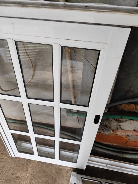 Porta e janela de alumínio de vidro simples