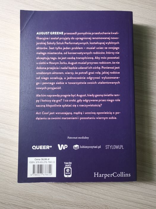 Książka Act Cool Tobly McSmith powieść lgbtq+