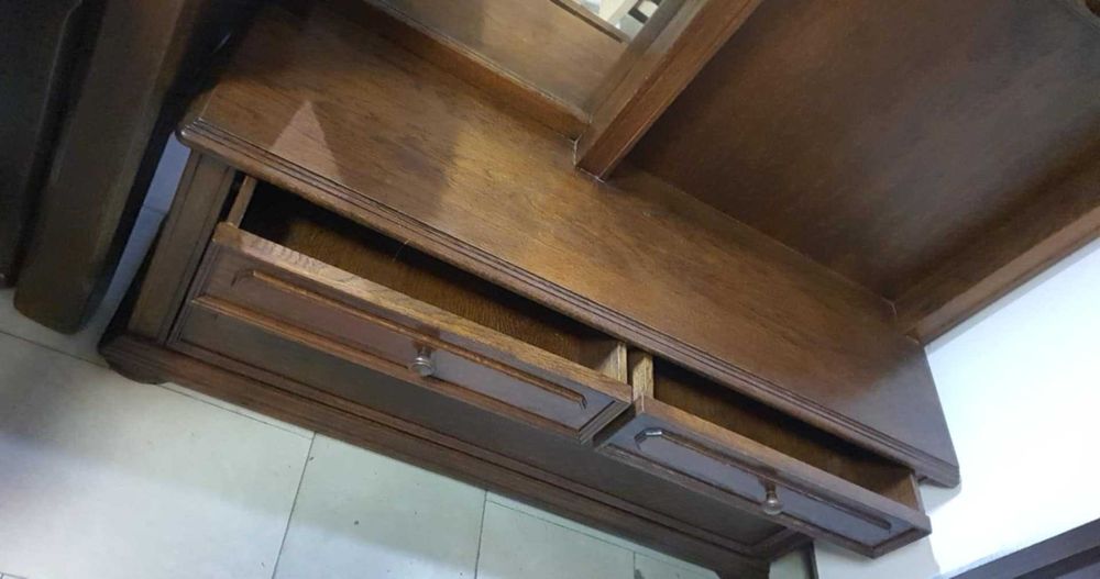 Przedpokój rustykalny dąb drewniany dębowy lustro wieszak FV DOWÓZ