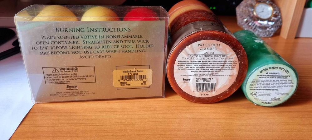 Свечи разные новые