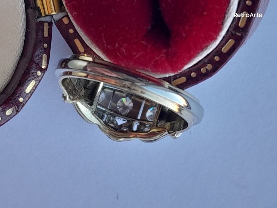 R.13 Pierścionek Art Deco 5.2g Diamenty 0.52ct Złoto 585 WYCENA