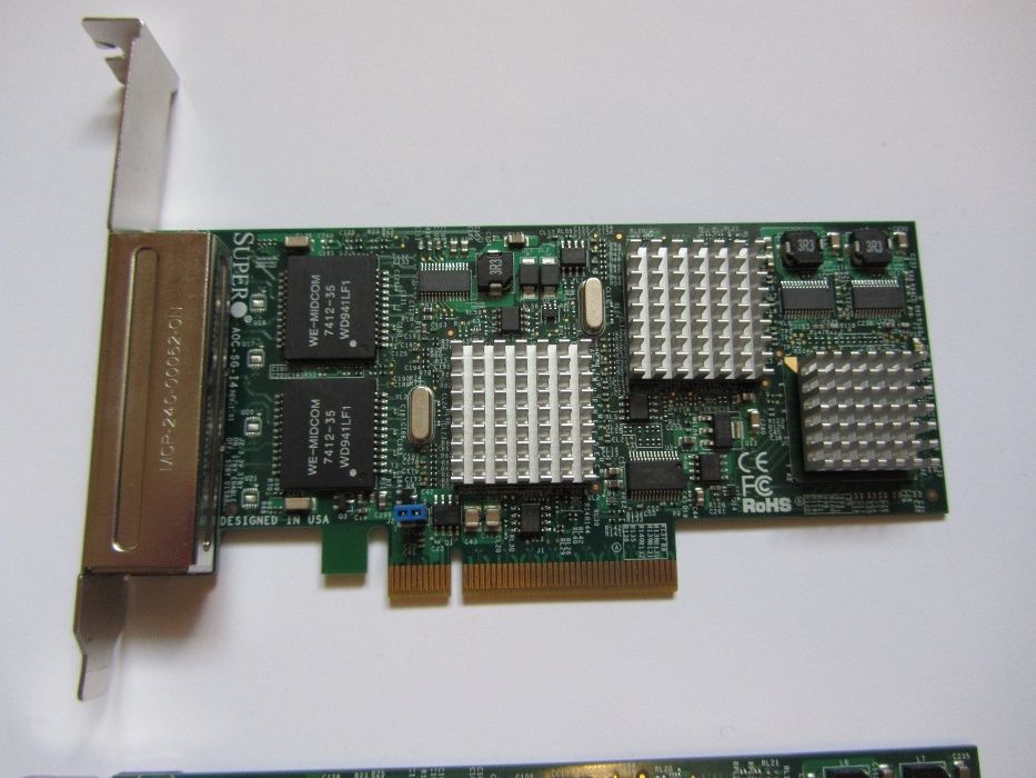 Intel ET Quad RJ-45 сетевая карта AOC-SG-I4 (82576, PCI-E, E1G44ET2)
