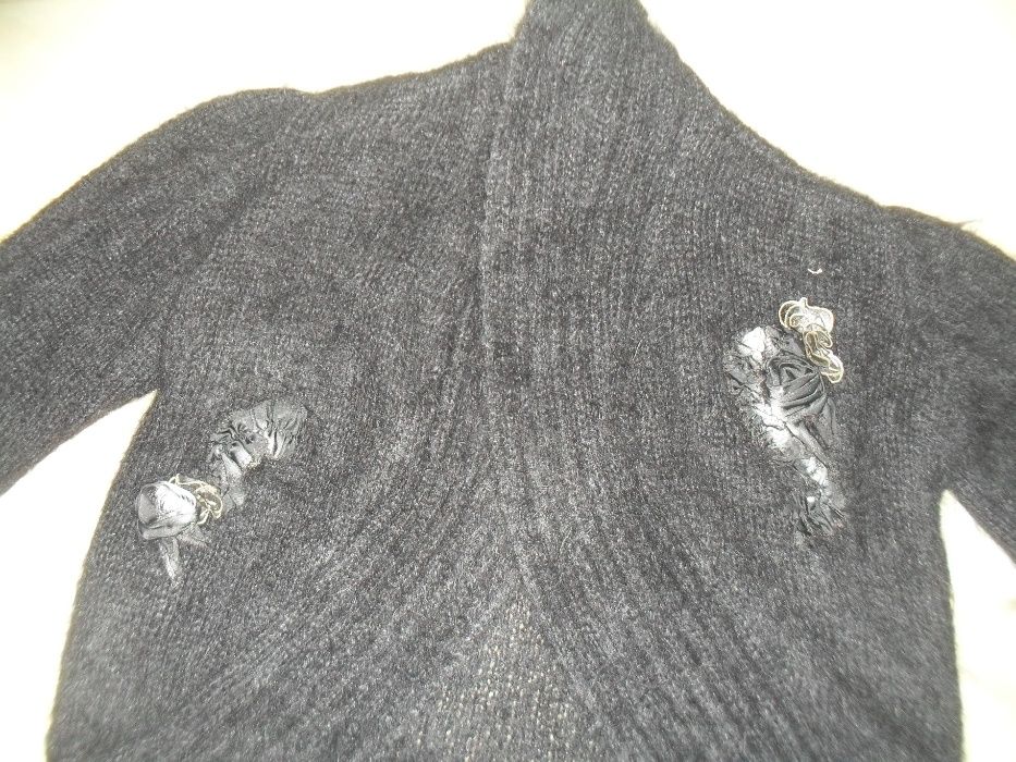 Elegancki czarny sweter L