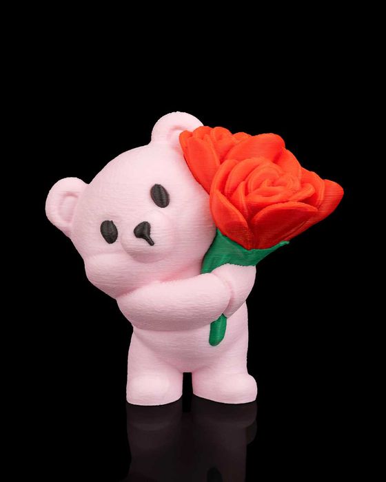 Brelok Miś z Różą Prezent Walentynki