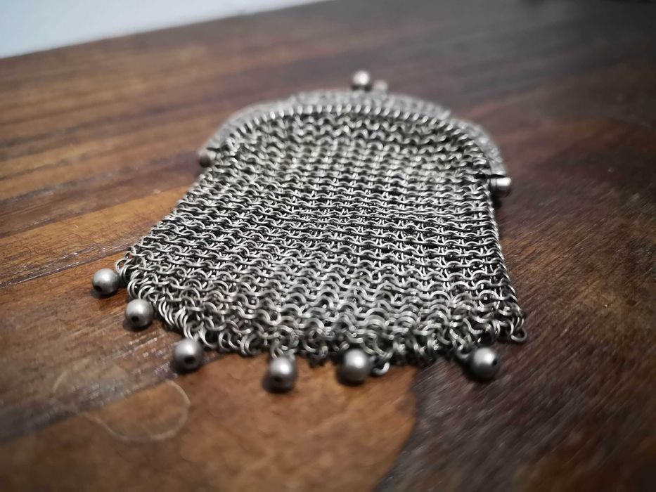Bolsa porta moedas | malha de prata