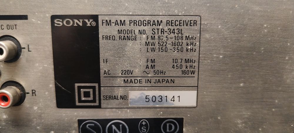 Amplituner SONY STR-343L. Stereo VINTAGE
