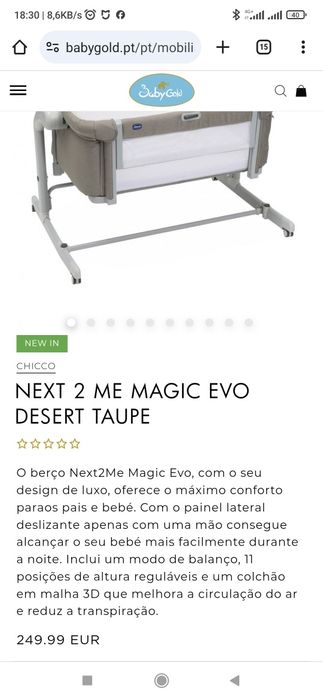 Berço Next2Me Chicco magic