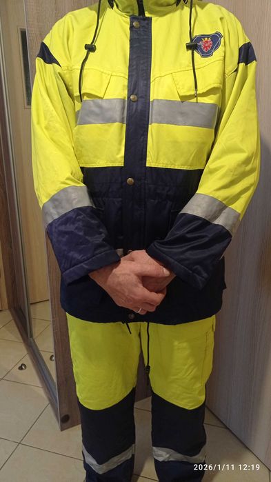 Kurtka zimowa, ocieplana, ostrzegawcza do pracy