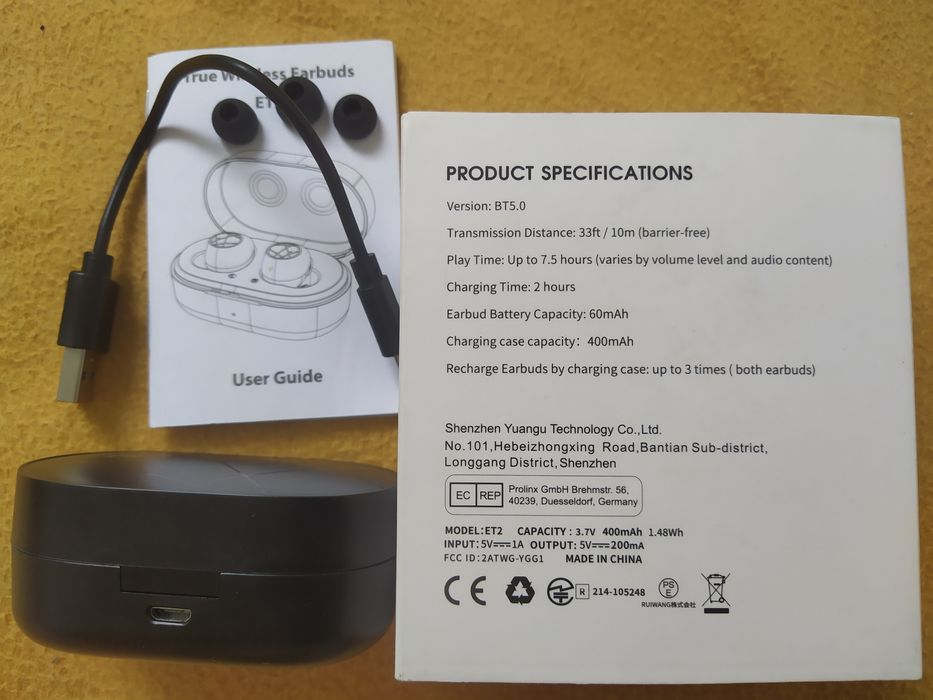 Безпровідні навушники HolyHigh ET2 Bluetooth 5.0. Нові.