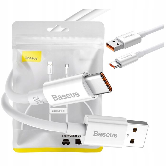 Baseus kabel USB - USB-C 0,25M 100W DO SZYBKIEGO ŁADOWANIA mocny krótki