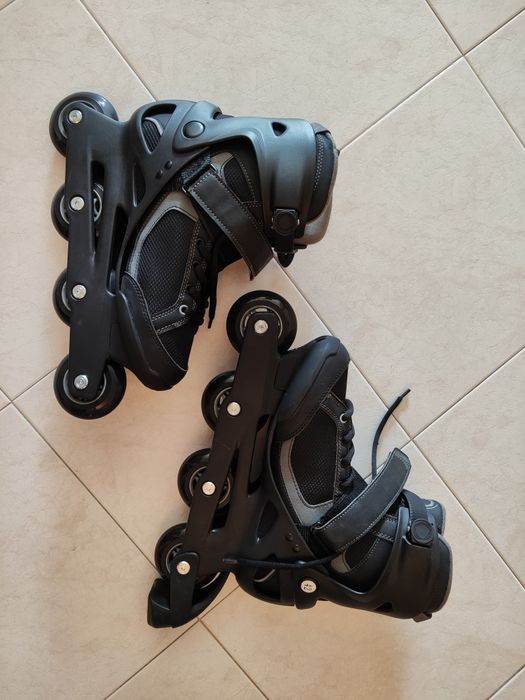 Patins em linha oxelo pretos tamanho 42