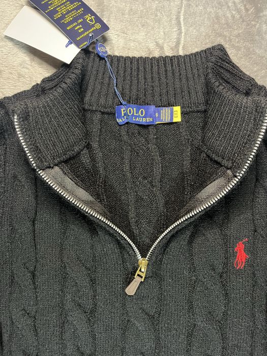 Sweater Polo Ralph Lauren Quarter-Zip – Preta (Nova)