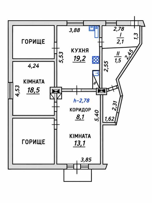 Продаж великої 2-х кімнатної квартири, під ремонт, у м. Борислав!
