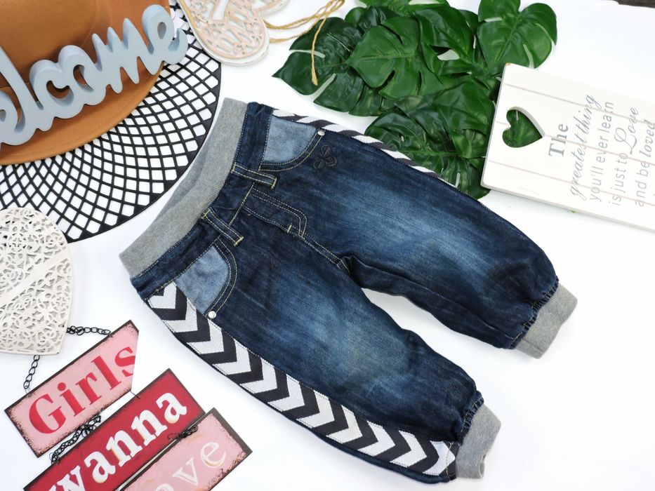 Hummel - oryginalne jeansy pumpy logo r 74