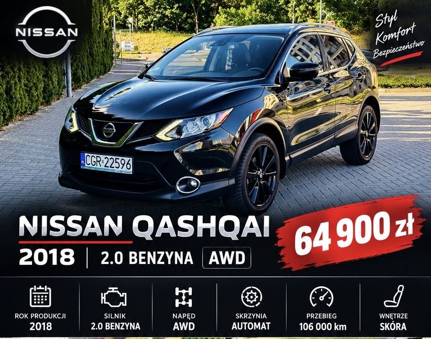 Nissan Qashqai 2018 rok 2.0 cm benzyna * Zadbany * Zamiana *