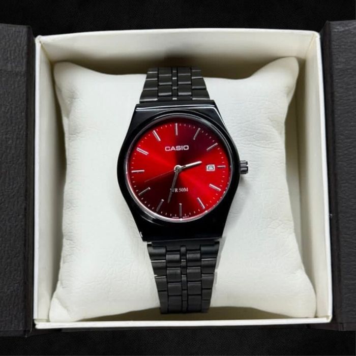 Мужские наручные часы Касио черные, класиские часы Casio