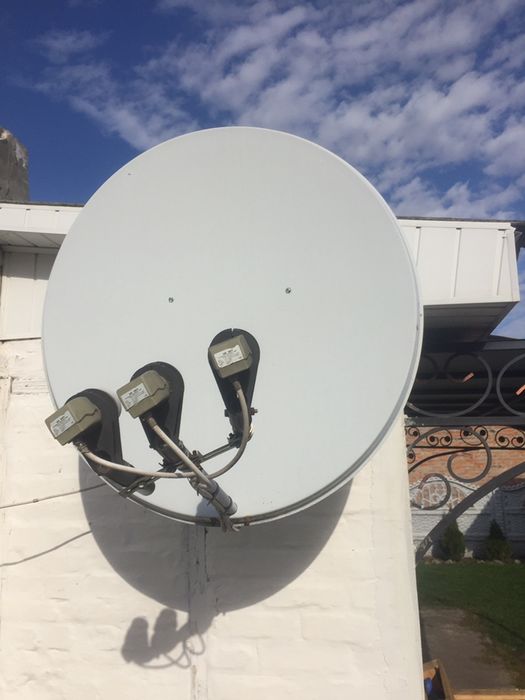 Спутниковая тарелка+тюнер+кабель+крепление