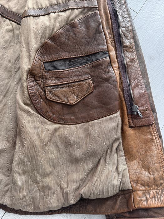 Вінтажна шкіряна чоловіча куртка