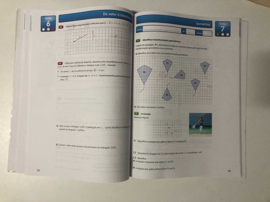 Matemática em ação 8, 8.º ano, caderno de atividades, bom estado