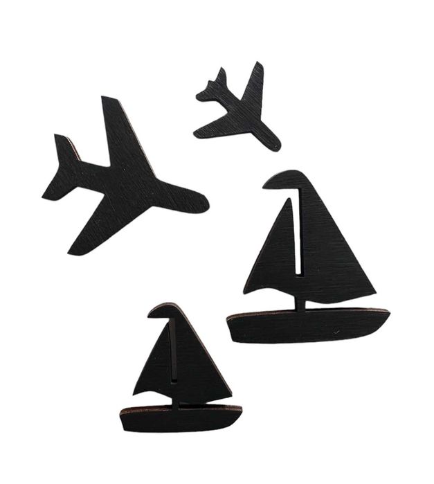 Mapa Świata 3D 260x160cm, czarny, palisander