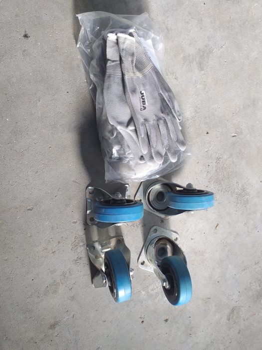 4 rodas novas em poliuretano de 100 mm 2 giratórias de carga