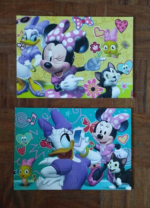 Conjunto de 6 puzzles em madeira para criança