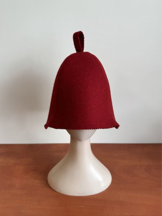 Czapka do sauny bordowy KLASYK DOMIKO