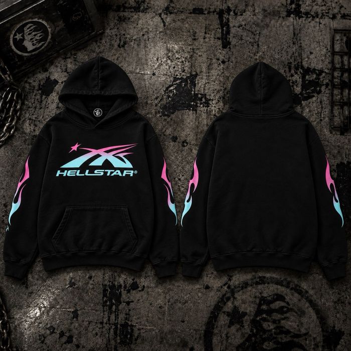 Худі Hellstar Black Flame Hoodie / худі hellstar