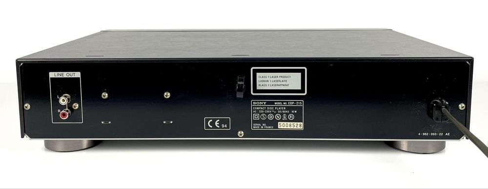 SONY CDP-215 Odtwarzacz CD Player Audio HiFi, Lata Produkcji 1994-1995