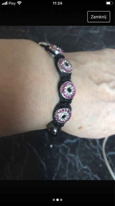 Bransoletka młodzieżowa ściągana sznureczkiem.