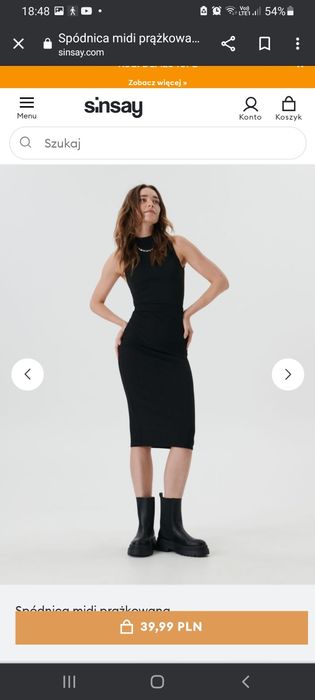 Spódnica prążkowa Sinsay roz.S