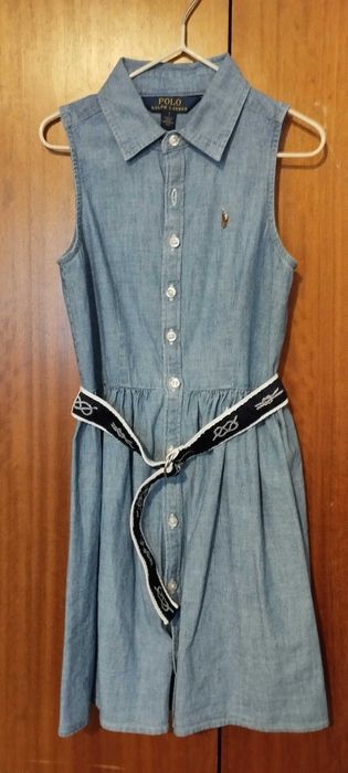 Vestido de ganga Ralph Lauren - 7 anos - COMO NOVO