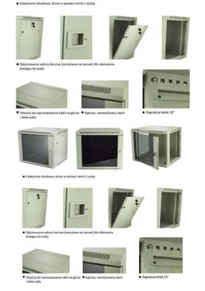 Szafka wisząca teleinformatyczna 6U