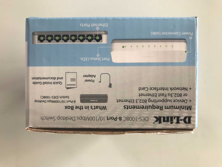 Коммутатор D-Link (DES-1008C/B1A) 8-PORT 10/100 M