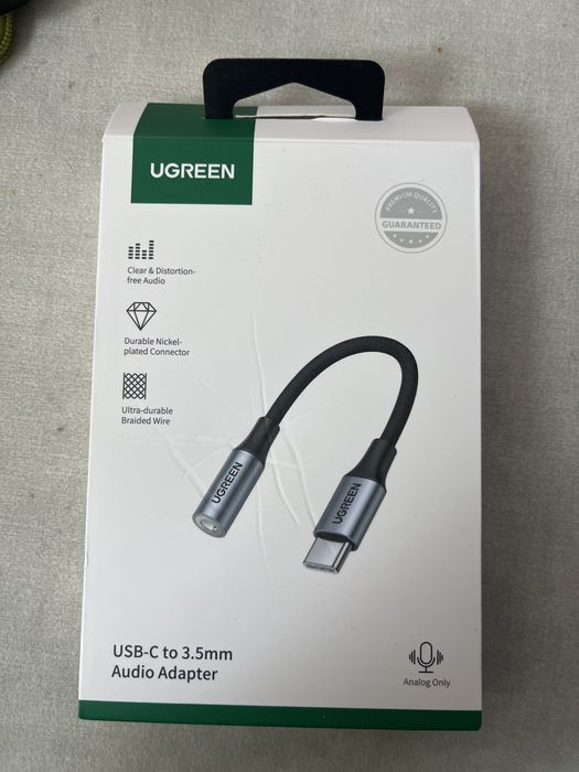 Ugreen adapter konwerter USB-C na 3.5 mm jack. Nowe.