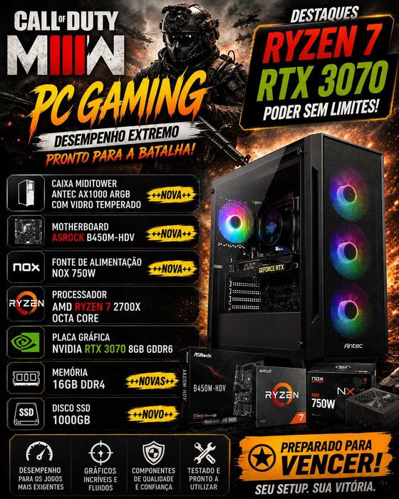 PC Gamer Ryzen 7 Graf. RTX 3070