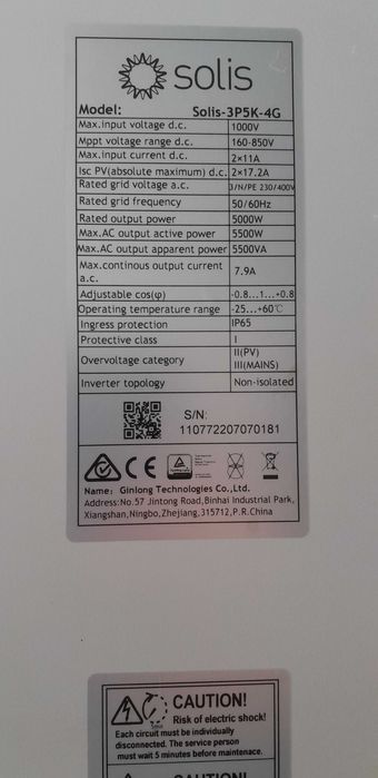 Urządzenie Solis 3P5K-4G